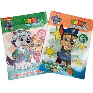 Paw Patrol Paint With Water Books Set of 2 Watercolor Painting With Pups